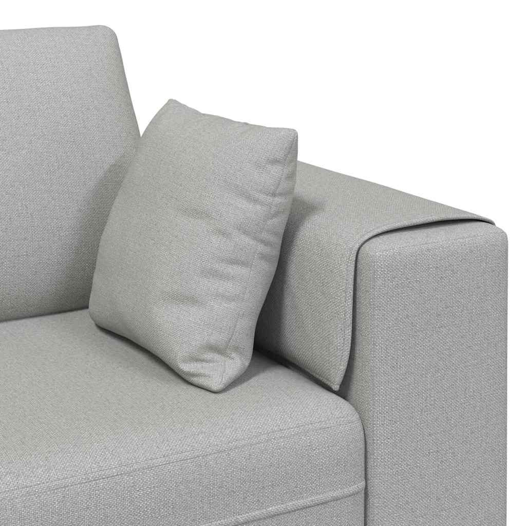 Stoffsofa mit Kissen Wolkengrau 208 cm Stoff
