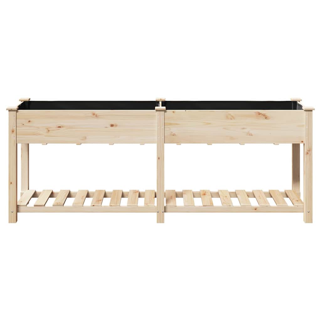 Gartenblumentopf Beige 203 x 53 x 76.5 cm Massives Fichtenholz