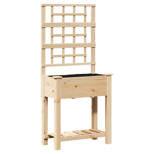 Gartenblumentopf Beige 71 x 38 x 152 cm Massives Fichtenholz