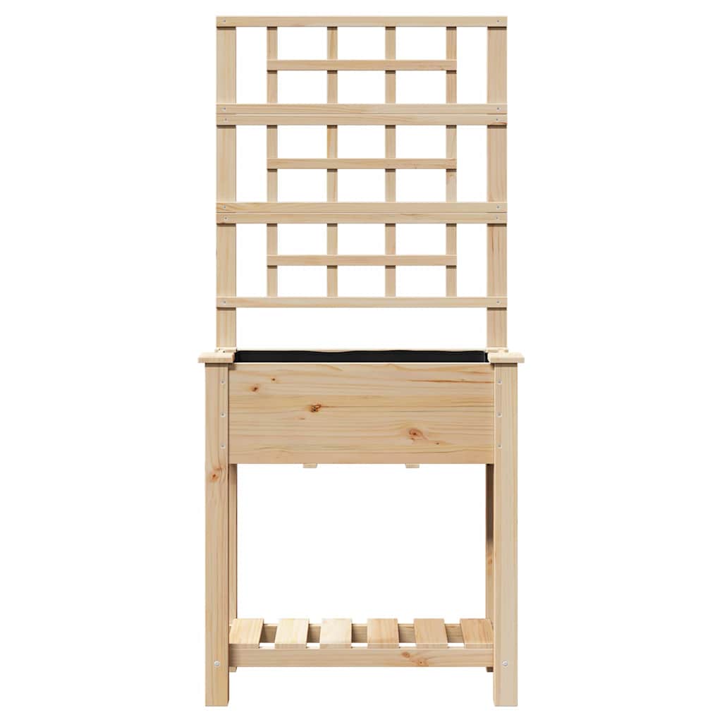 Gartenblumentopf Beige 71 x 38 x 152 cm Massives Fichtenholz