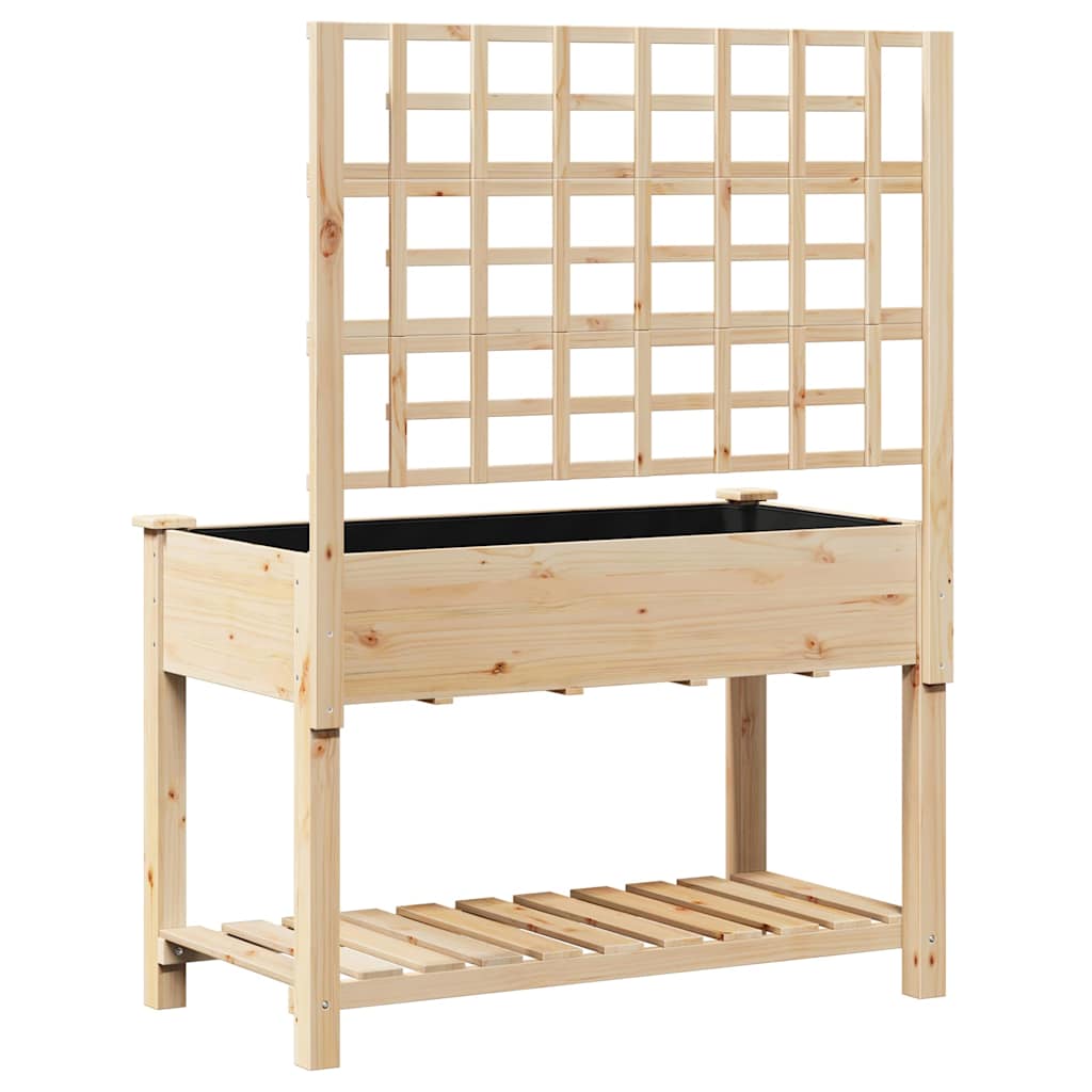 Gartenblumentopf Beige 115 x 60.5 x 153 cm Massives Fichtenholz