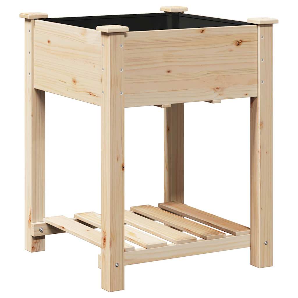 Gartenblumentopf Beige 60.5 x 60 x 76.5 cm Massives Fichtenholz