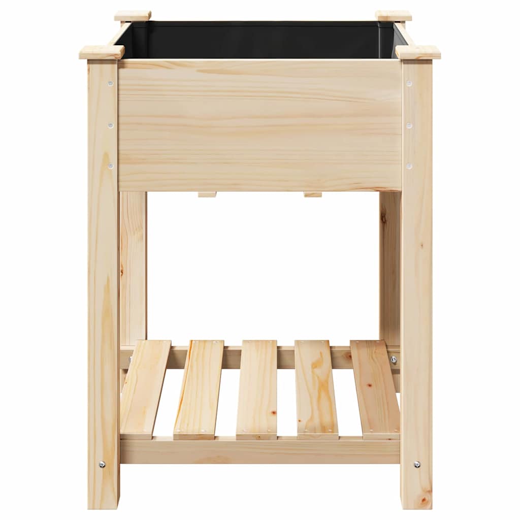 Gartenblumentopf Beige 60.5 x 60 x 76.5 cm Massives Fichtenholz