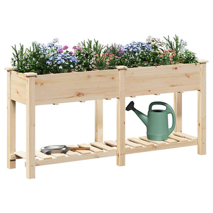 Gartenblumentopf mit Regal Beige 161,5 x 45 x 76,5 cm