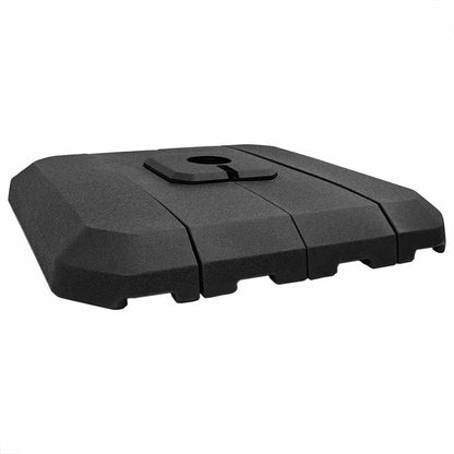 Set mit Ausleger-Sonnenschirmbasis 4 pcs Schwarz