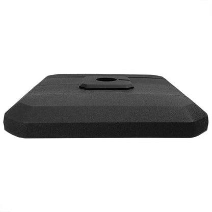 Set mit Ausleger-Sonnenschirmbasis 4 pcs Schwarz