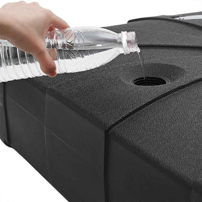 Set mit Ausleger-Sonnenschirmbasis 2 pcs Schwarz