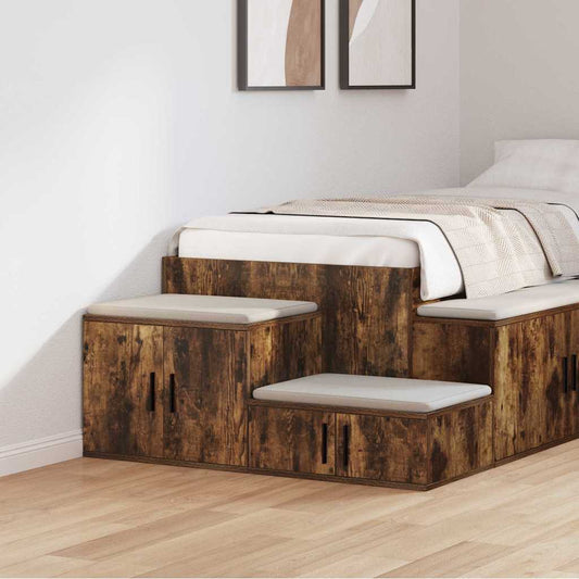 Badschrank Räuchereiche 118 x 41 x 40 cm Holzwerkstoff