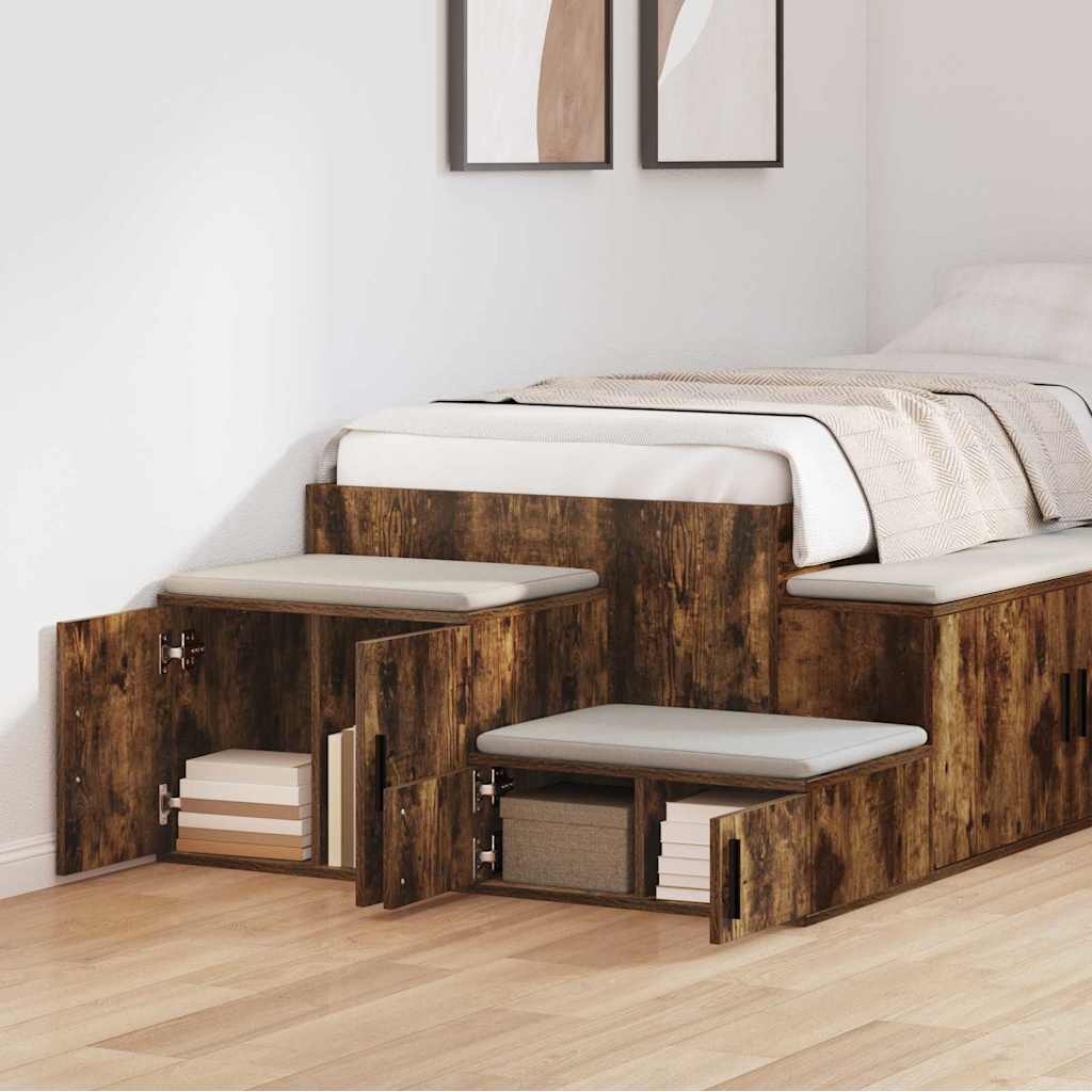 Badschrank Räuchereiche 118 x 41 x 40 cm Holzwerkstoff