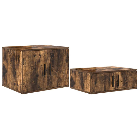Badschrank Räuchereiche 118 x 41 x 40 cm Holzwerkstoff