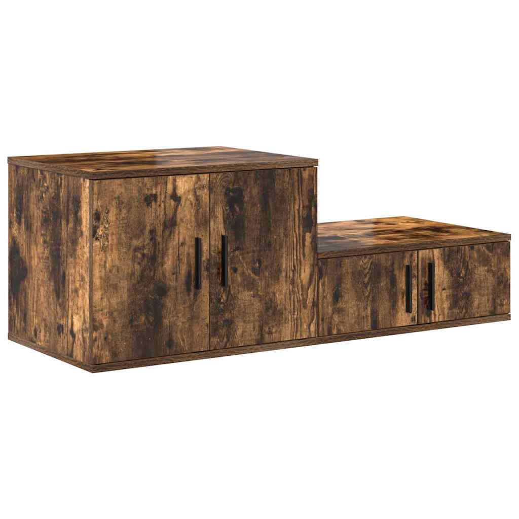 Badschrank Räuchereiche 118 x 41 x 40 cm Holzwerkstoff