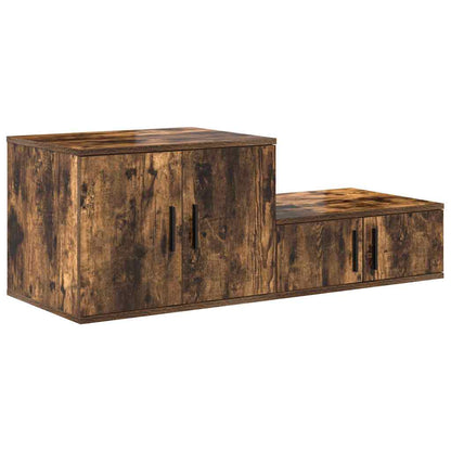 Badschrank Räuchereiche 118 x 41 x 40 cm Holzwerkstoff