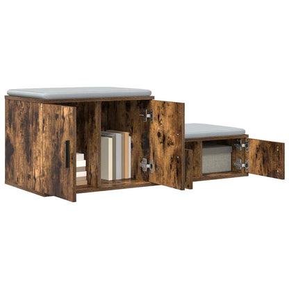 Badschrank Räuchereiche 118 x 41 x 40 cm Holzwerkstoff