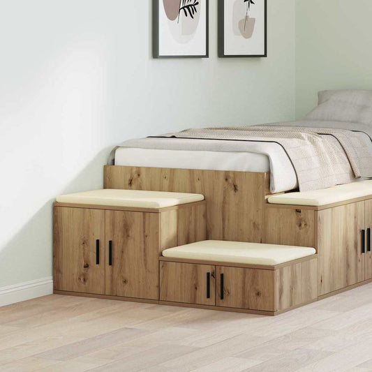 Badschrank Eiche handwerklich 118 x 41 x 40 cm Holzwerkstoff