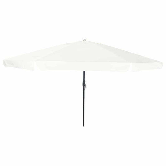 Gartenparasol Weiß und Schwarz 395 x 395 x 245 cm