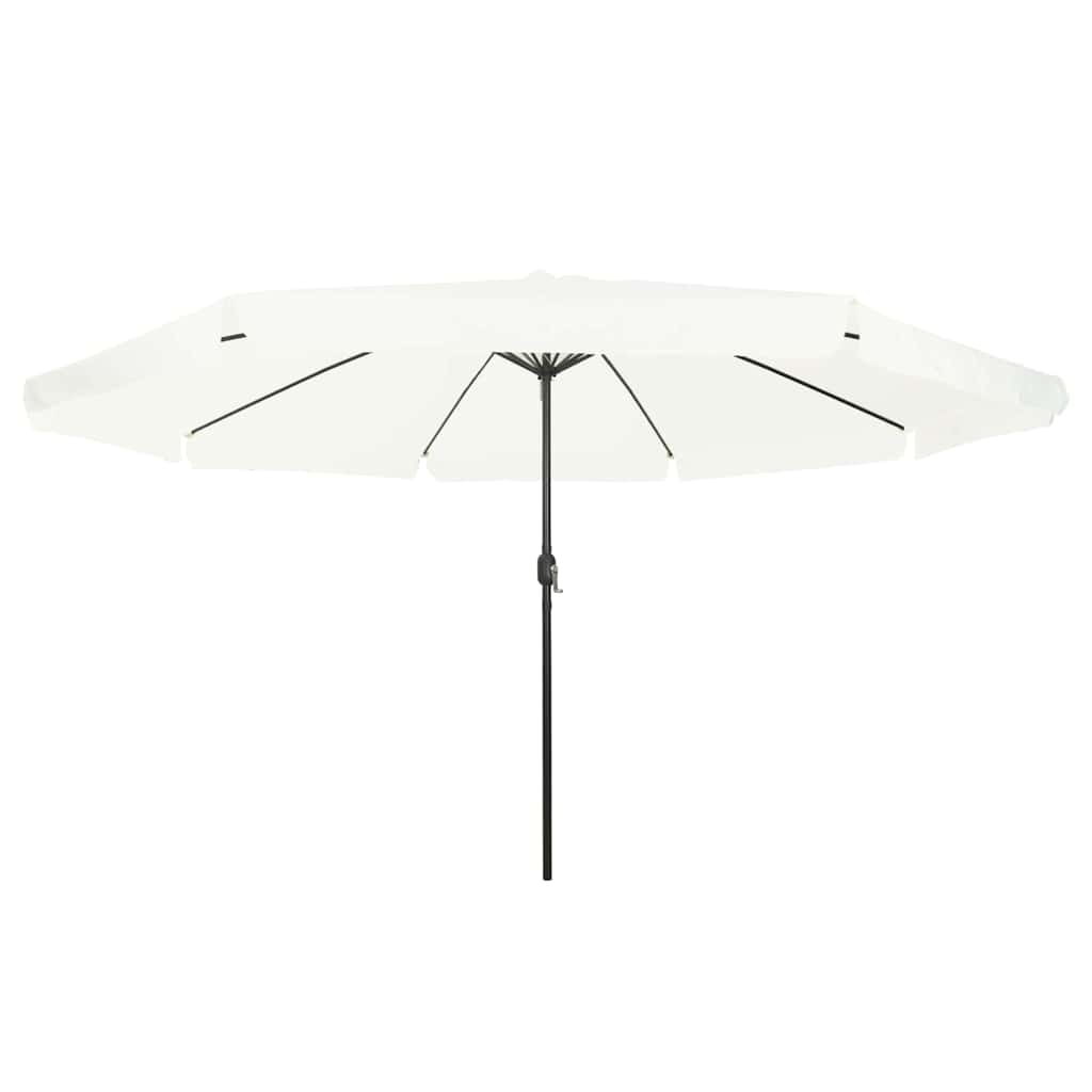 Gartenparasol Weiß und Schwarz 395 x 395 x 245 cm