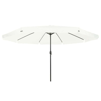Gartenparasol Weiß und Schwarz 395 x 395 x 245 cm