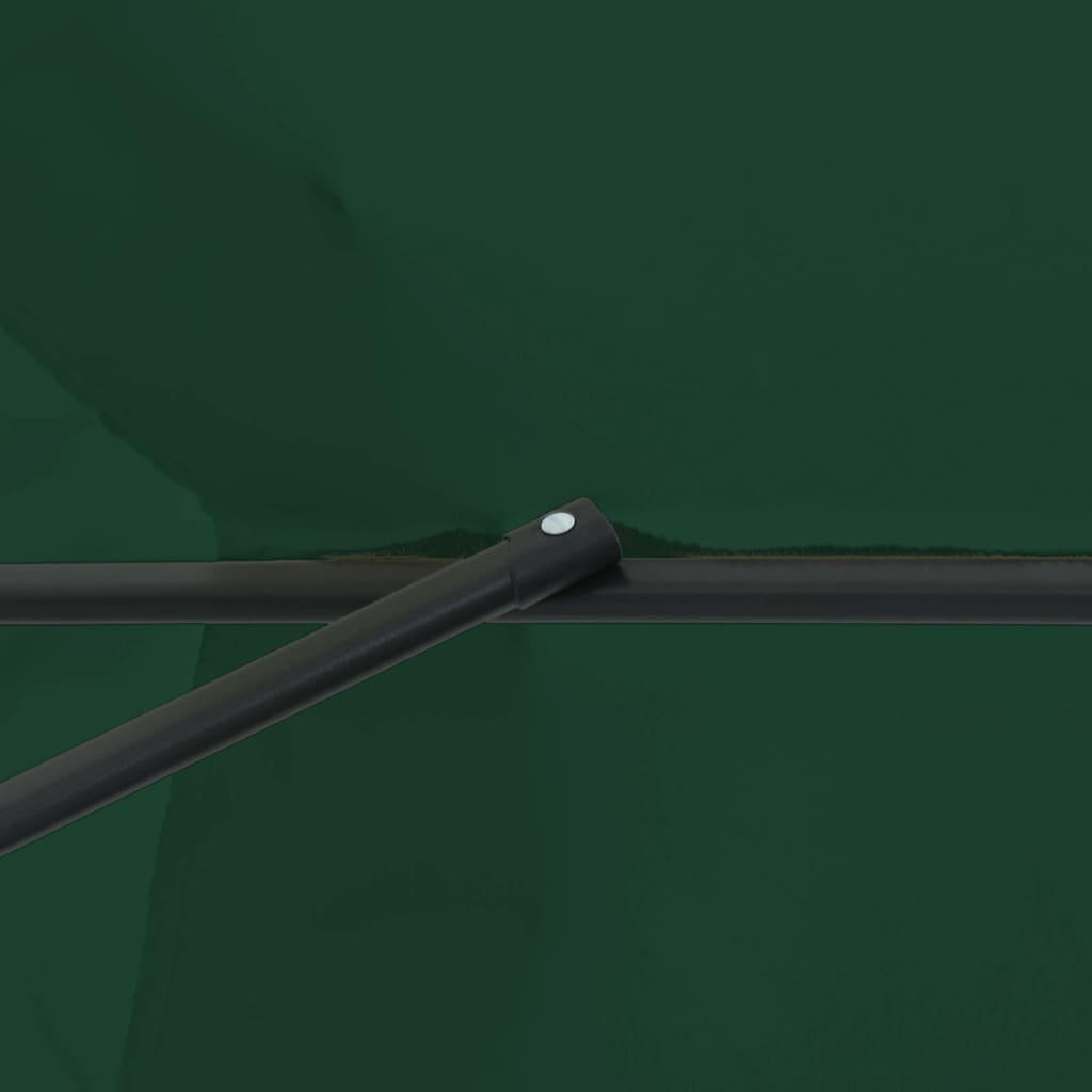 Gartenparasol Grün und Schwarz 395 x 395 x 245 cm