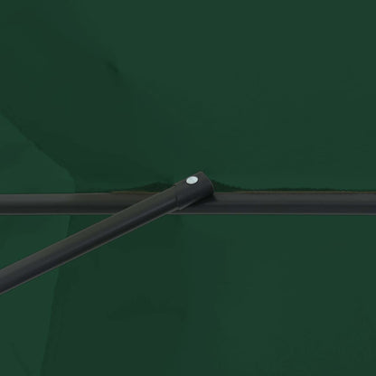 Gartenparasol Grün und Schwarz 395 x 395 x 245 cm