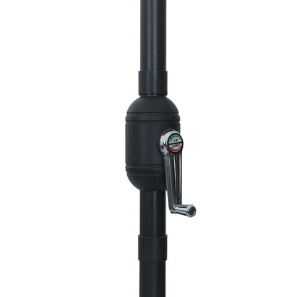 Gartenparasol Anthrazit und Schwarz 395 x 395 x 245 cm