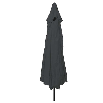 Gartenparasol Anthrazit und Schwarz 395 x 395 x 245 cm