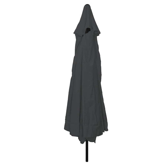 Gartenparasol Anthrazit und Schwarz 395 x 395 x 245 cm