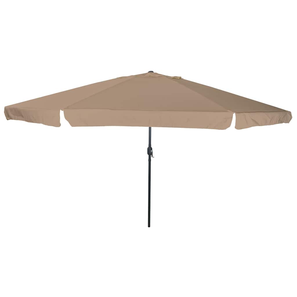 Gartenparasol Taupe und Schwarz 395 x 395 x 245 cm