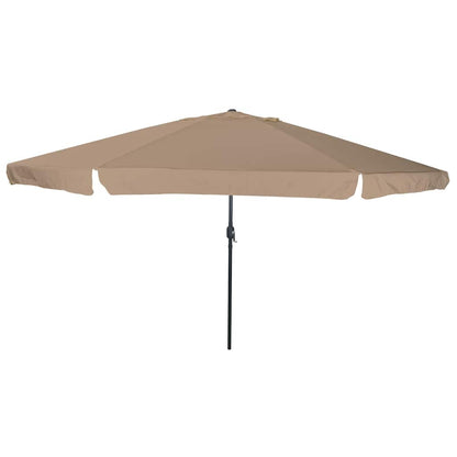 Gartenparasol Taupe und Schwarz 395 x 395 x 245 cm