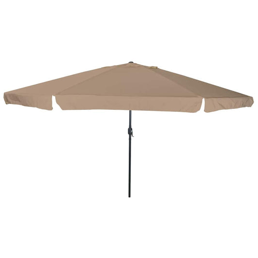 Gartenparasol Taupe und Schwarz 395 x 395 x 245 cm