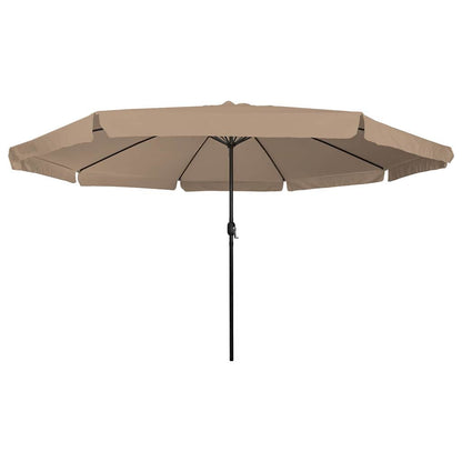 Gartenparasol Taupe und Schwarz 395 x 395 x 245 cm