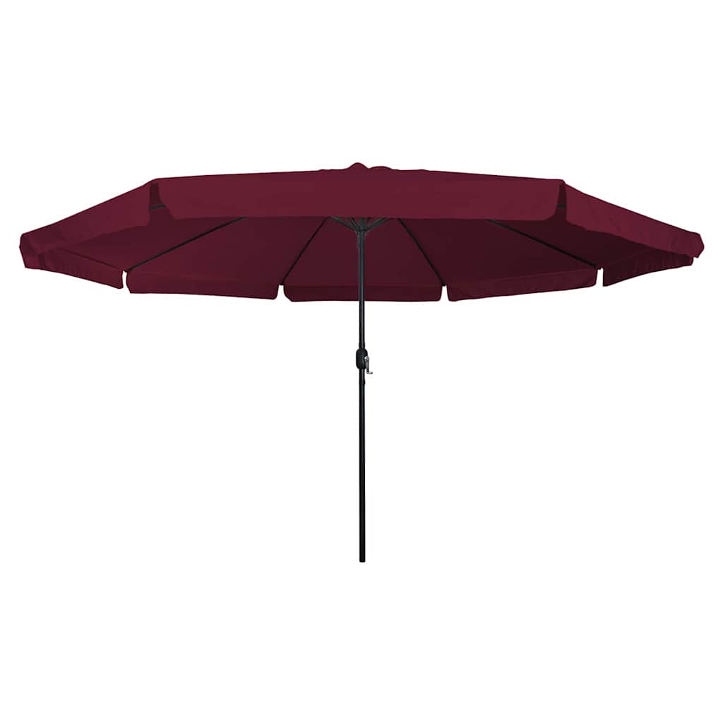 Gartenparasol Rot und Schwarz 395 x 395 x 245 cm