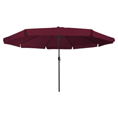 Gartenparasol Rot und Schwarz 395 x 395 x 245 cm