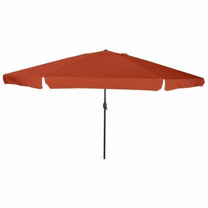 Gartenparasol Rot und Schwarz 395 x 395 x 245 cm
