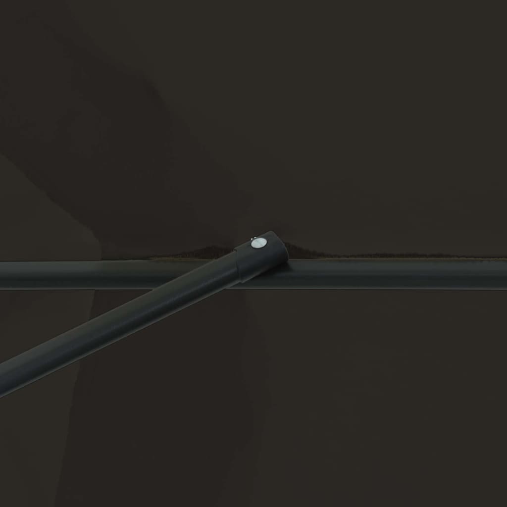 Gartenparasol Schwarz 395 x 395 x 245 cm Polyester und Stahl