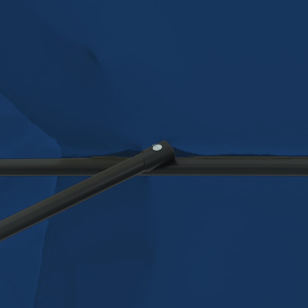 Gartenparasol Blau und Schwarz 395 x 395 x 245 cm