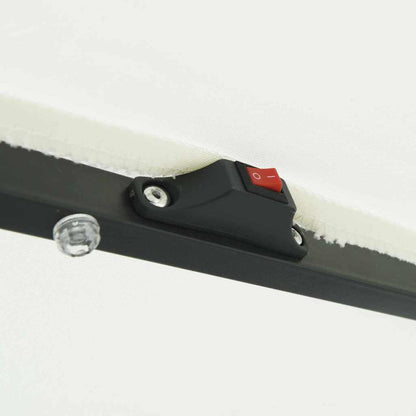 Gartenparasol Weiß und Schwarz 395 x 395 x 245 cm