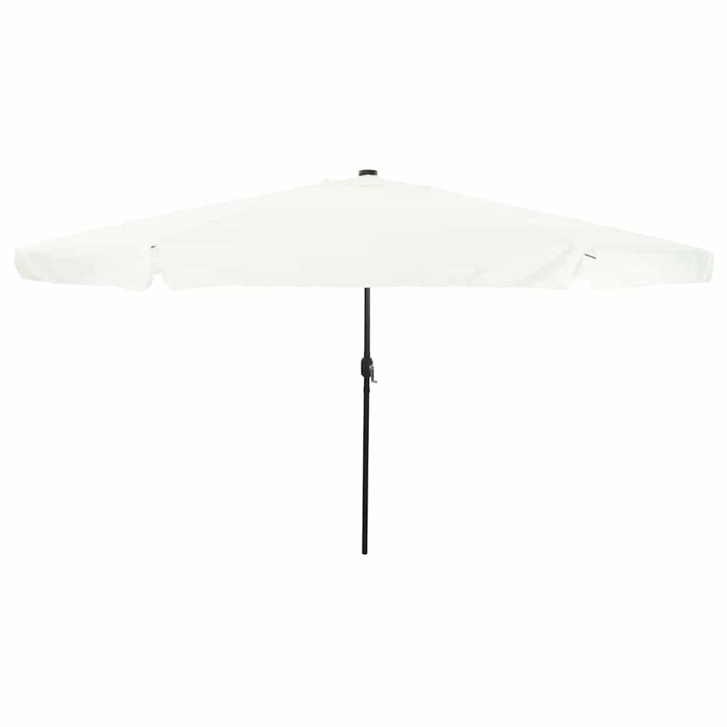 Gartenparasol Weiß und Schwarz 395 x 395 x 245 cm