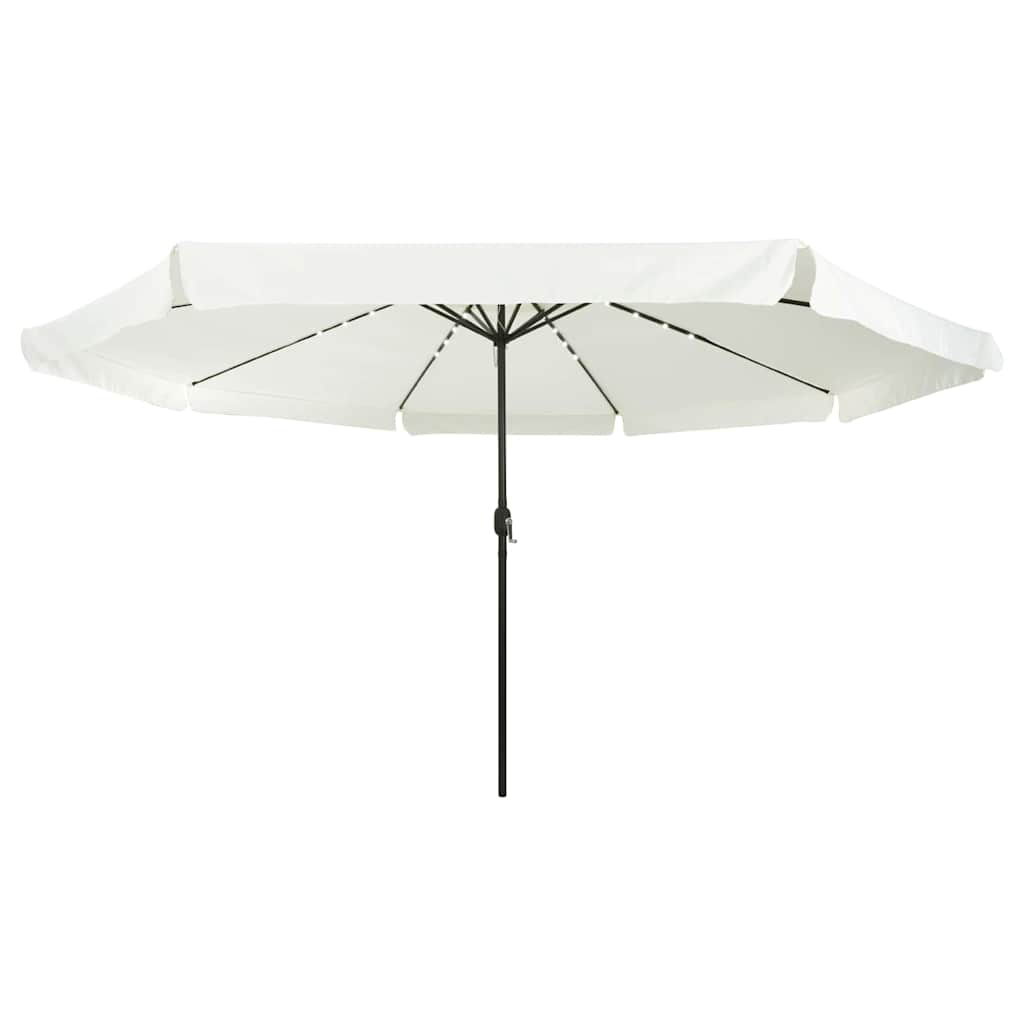 Gartenparasol Weiß und Schwarz 395 x 395 x 245 cm