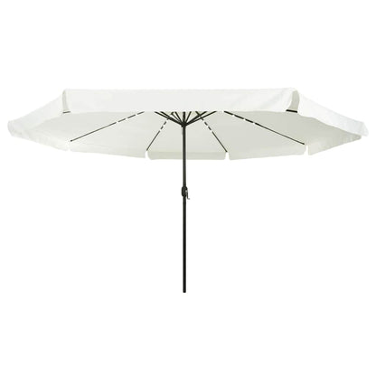 Gartenparasol Weiß und Schwarz 395 x 395 x 245 cm