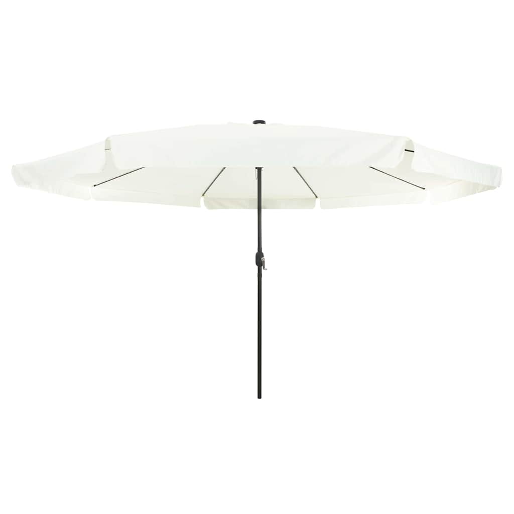 Gartenparasol Weiß und Schwarz 395 x 395 x 245 cm