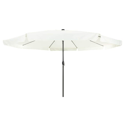 Gartenparasol Weiß und Schwarz 395 x 395 x 245 cm