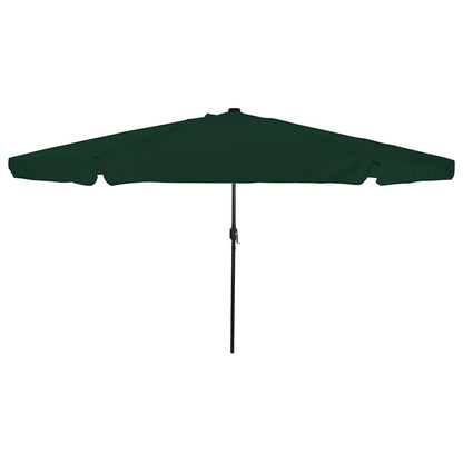 Gartenparasol Grün und Schwarz 395 x 395 x 245 cm