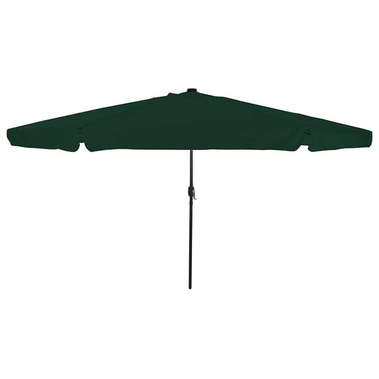 Gartenparasol Grün und Schwarz 395 x 395 x 245 cm