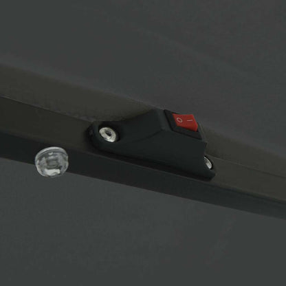 Gartenparasol Anthrazit und Schwarz 395 x 395 x 245 cm