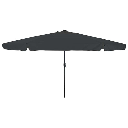 Gartenparasol Anthrazit und Schwarz 395 x 395 x 245 cm