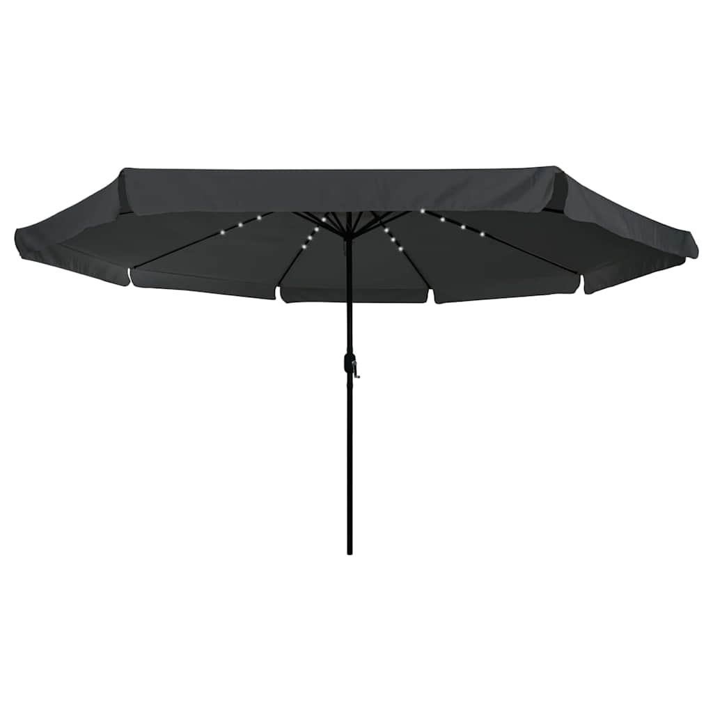 Gartenparasol Anthrazit und Schwarz 395 x 395 x 245 cm