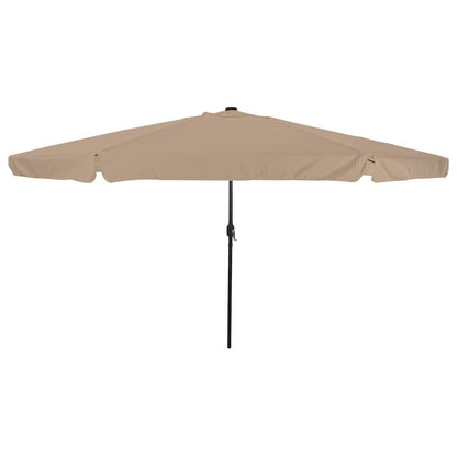 Gartenparasol Taupe und Schwarz 395 x 395 x 245 cm
