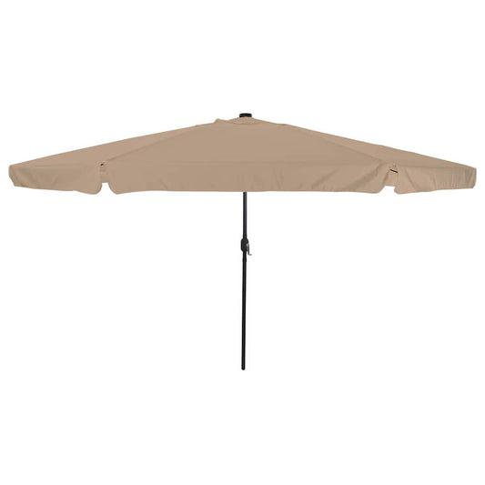 Gartenparasol Taupe und Schwarz 395 x 395 x 245 cm