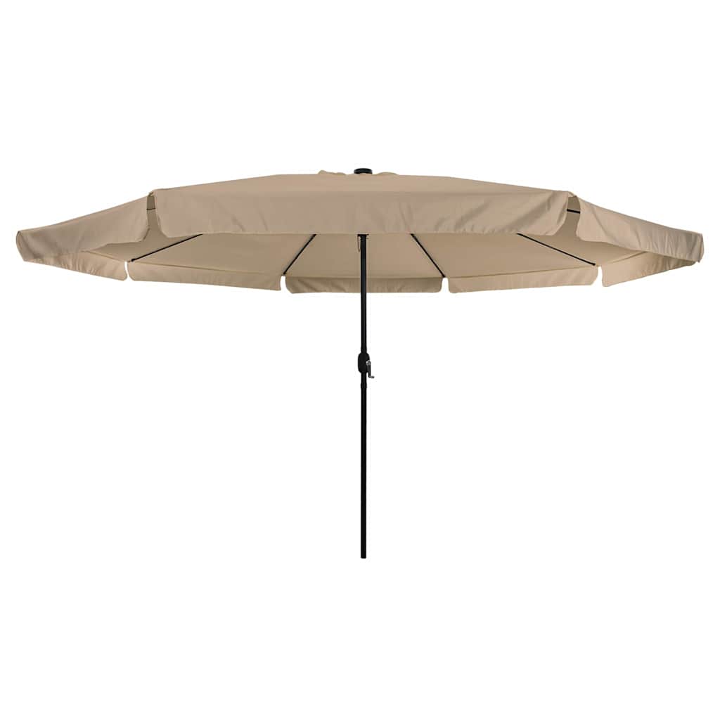 Gartenparasol Taupe und Schwarz 395 x 395 x 245 cm