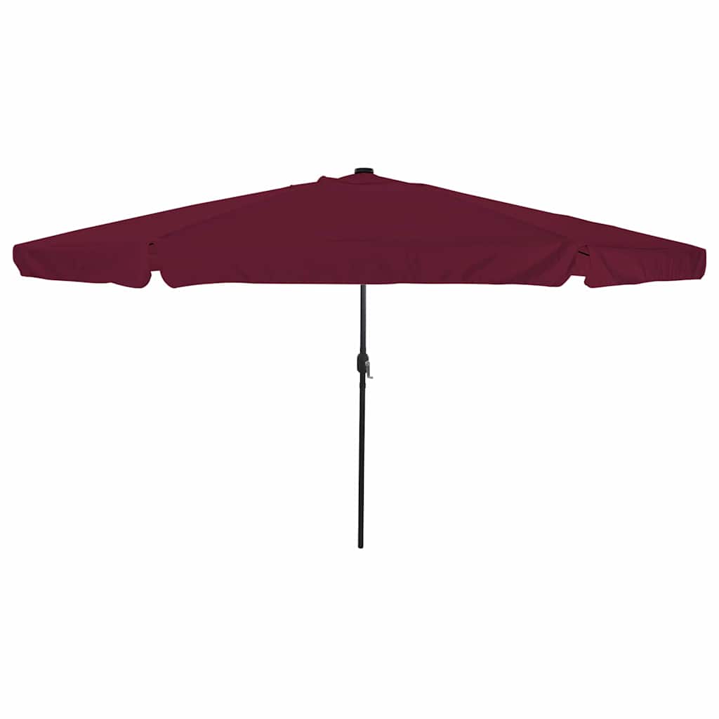 Gartenparasol Rot und Schwarz 395 x 395 x 245 cm